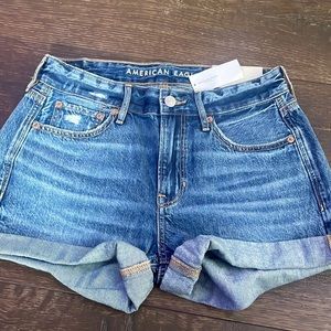 American Eagle jean shorts, dark blue, size 2
